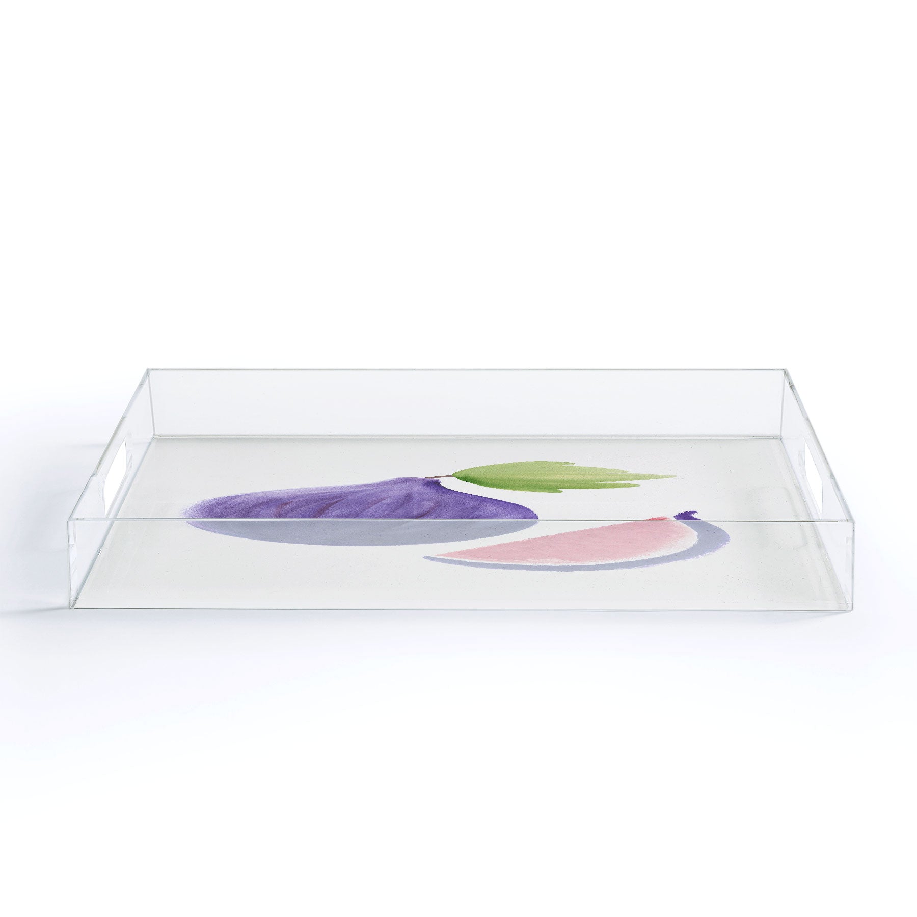 Intemporalis Fig Fruit Watercolor Painting Acrylic Tray