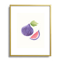 Intemporalis Fig Fruit Watercolor Painting Metal Framed Art Print