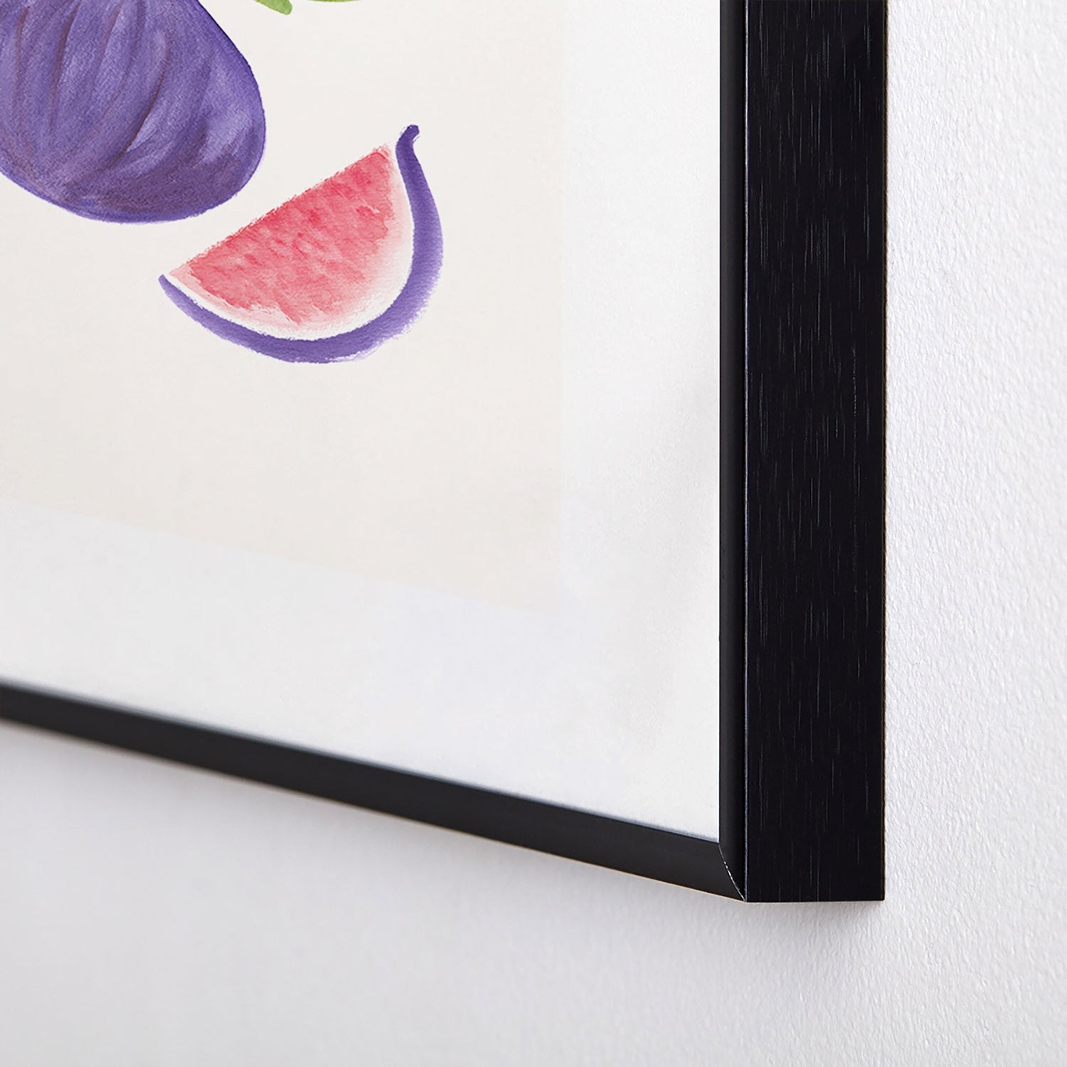 Intemporalis Fig Fruit Watercolor Painting Metal Framed Art Print