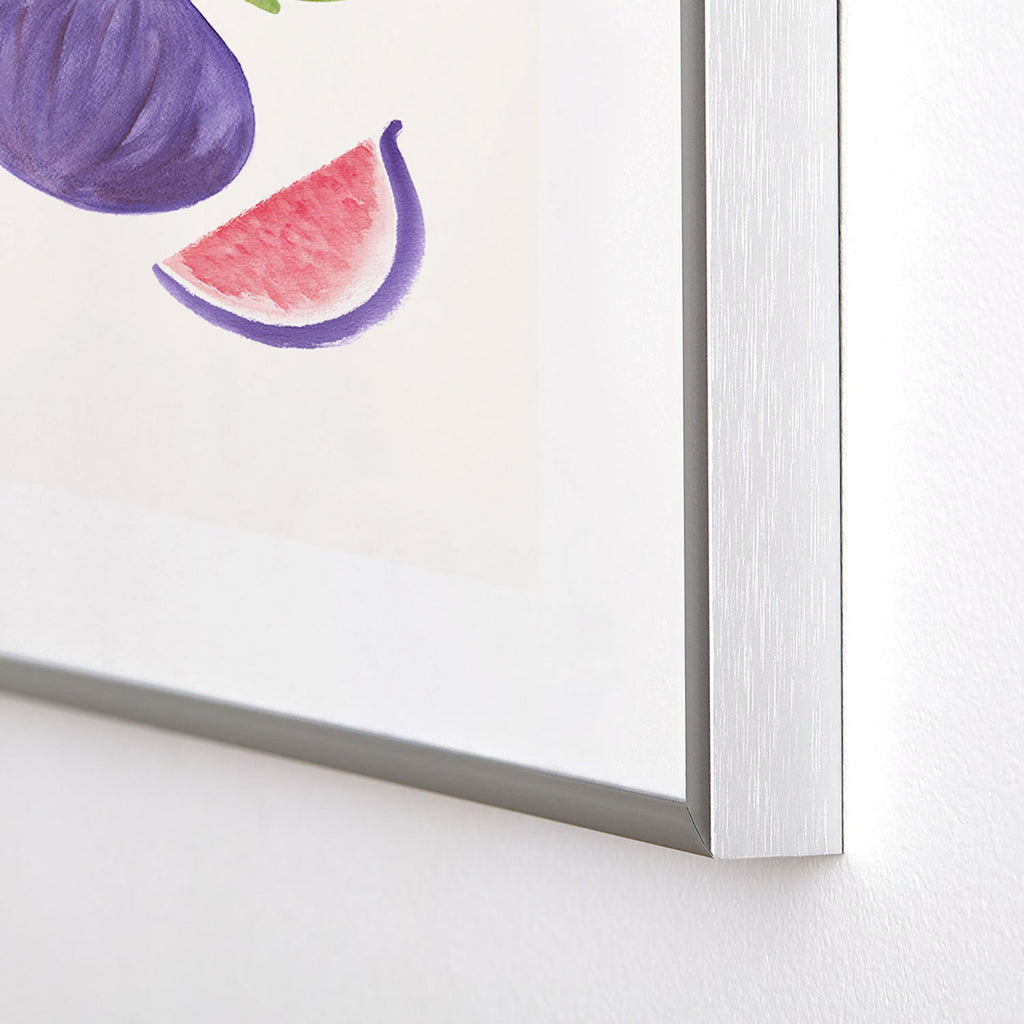 Intemporalis Fig Fruit Watercolor Painting Metal Framed Art Print