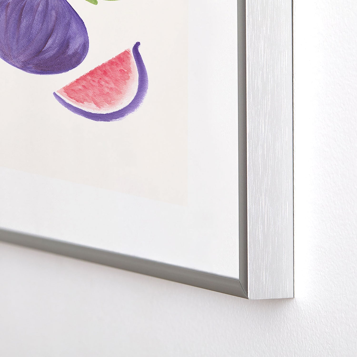 Intemporalis Fig Fruit Watercolor Painting Metal Framed Art Print