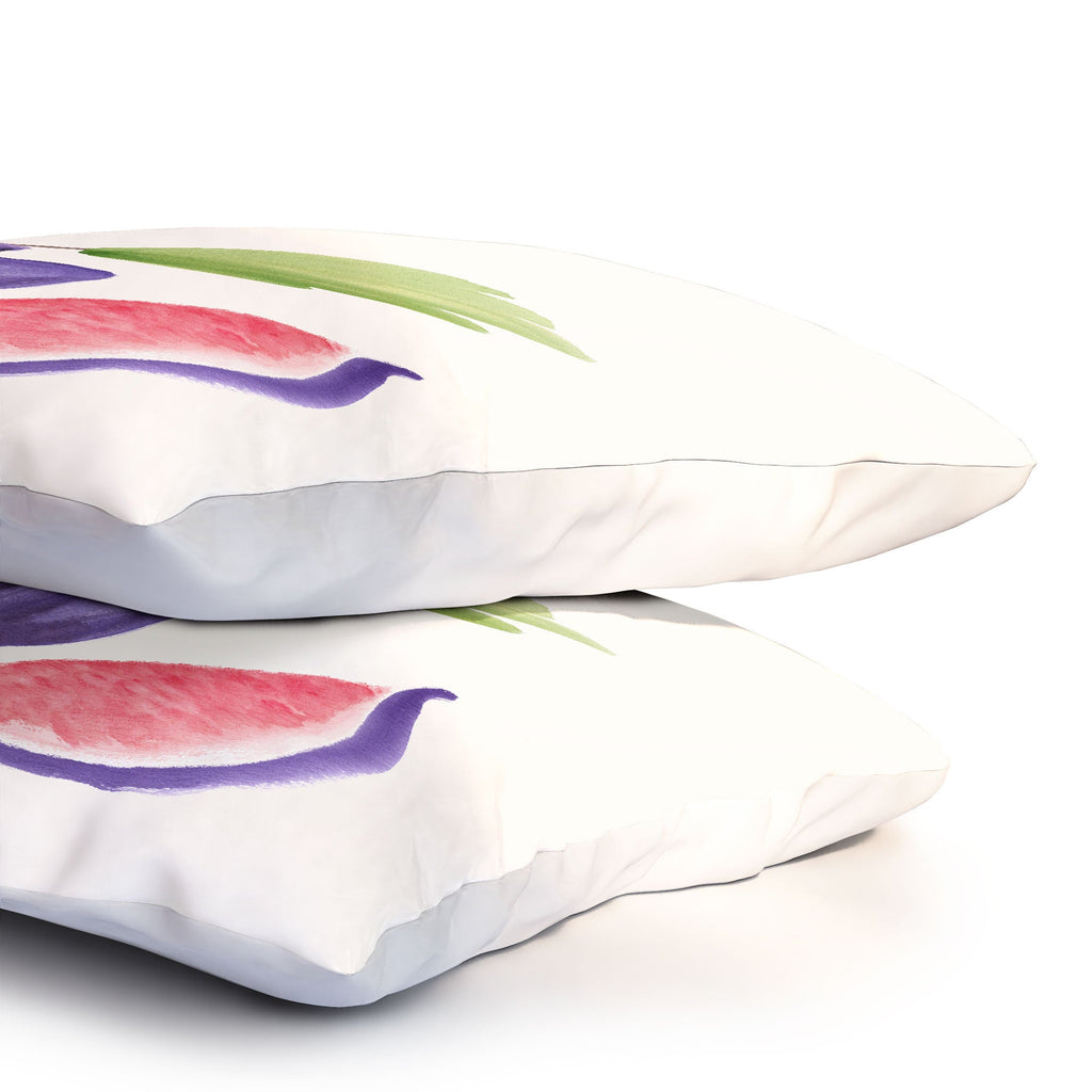 Intemporalis Fig Fruit Watercolor Painting Pillow Shams