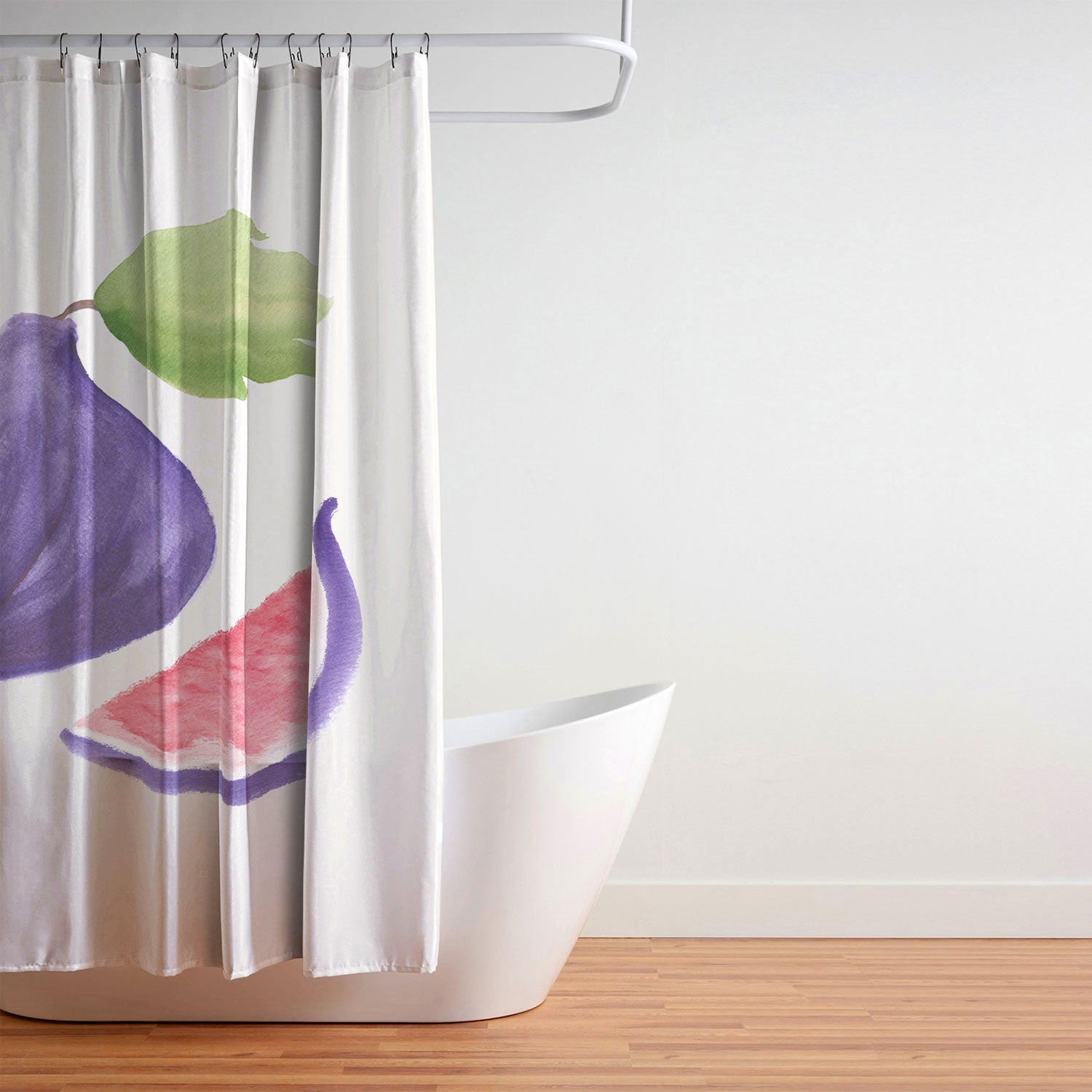 Intemporalis Fig Fruit Watercolor Painting Shower Curtain