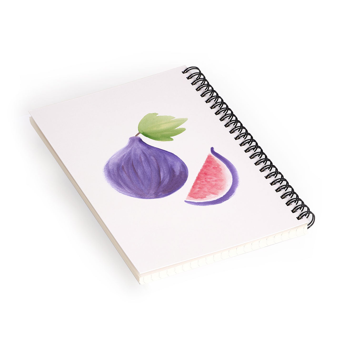 Intemporalis Fig Fruit Watercolor Painting Spiral Notebook