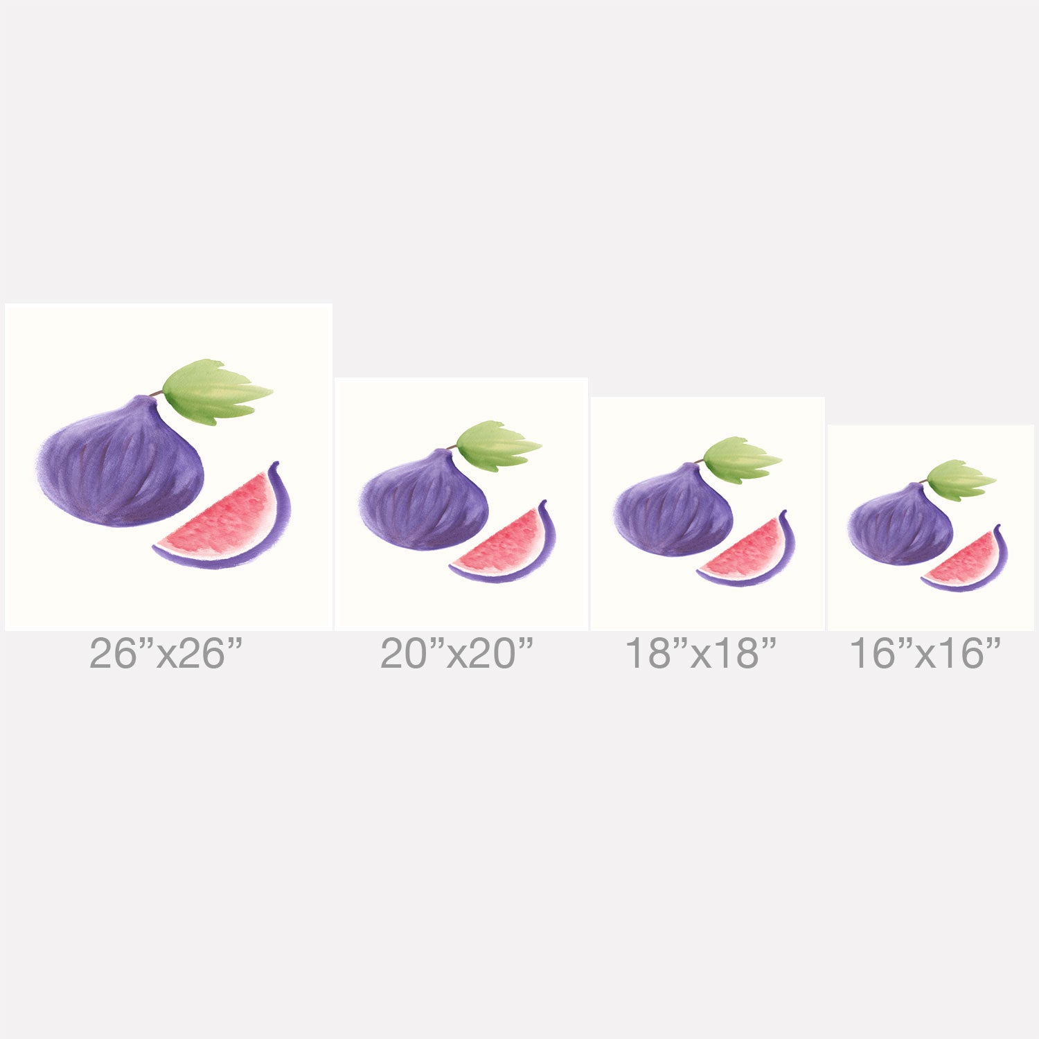 Intemporalis Fig Fruit Watercolor Painting Outdoor Throw Pillow