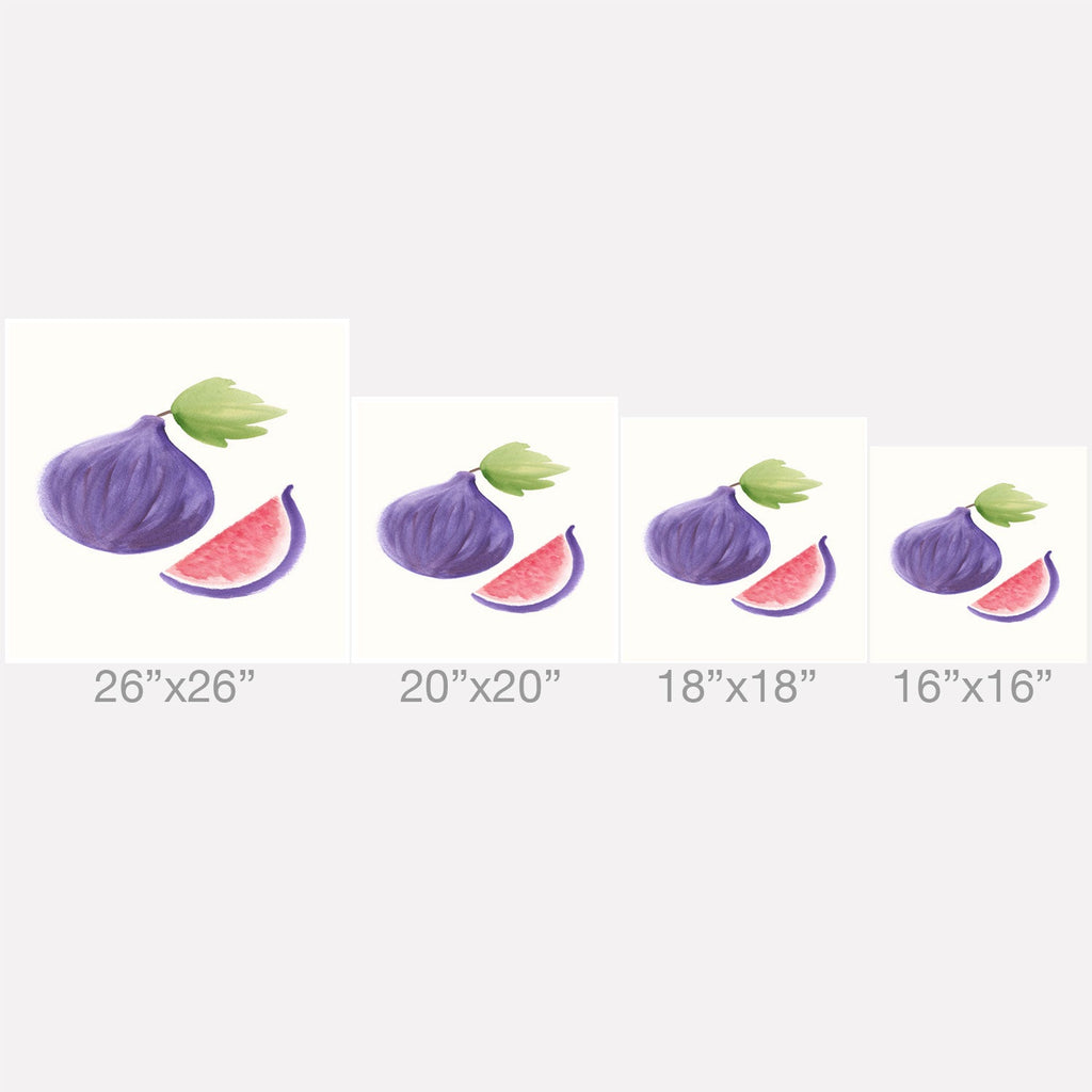 Intemporalis Fig Fruit Watercolor Painting Throw Pillow