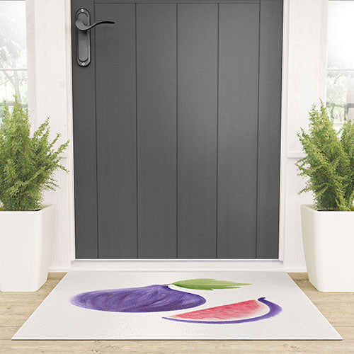 Intemporalis Fig Fruit Watercolor Painting Welcome Mat