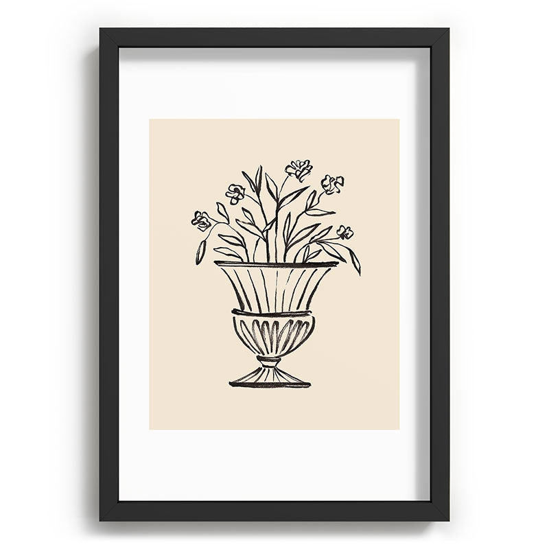Intemporalis Garden Pot Antique Vase Flower Recessed Framing Rectangle