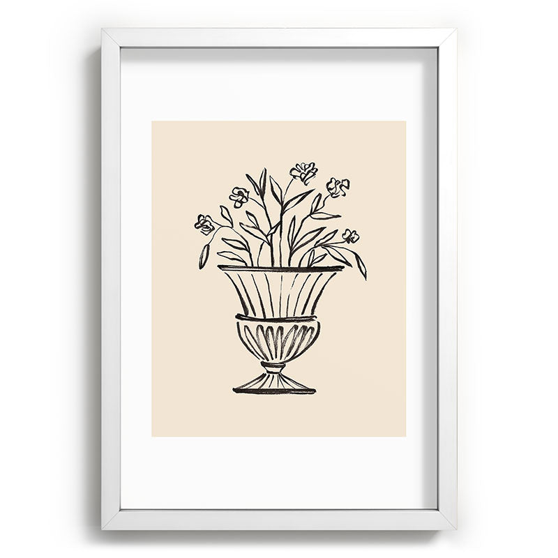 Intemporalis Garden Pot Antique Vase Flower Recessed Framing Rectangle