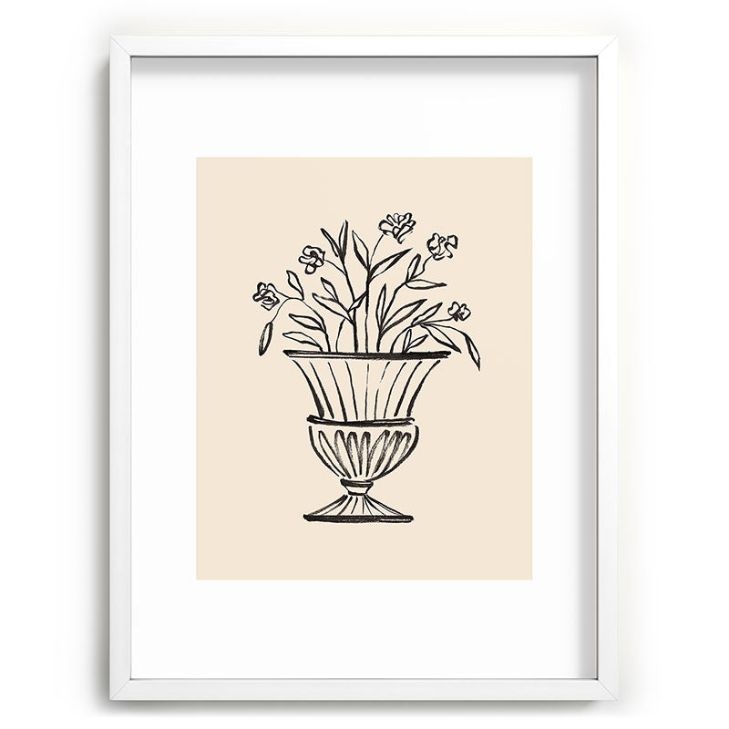 Intemporalis Garden Pot Antique Vase Flower Recessed Framing Rectangle