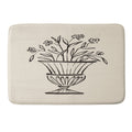 Intemporalis Garden Pot Antique Vase Flower Memory Foam Bath Mat
