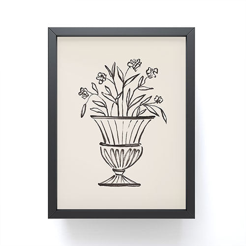 Intemporalis Garden Pot Antique Vase Flower Framed Mini Art Print
