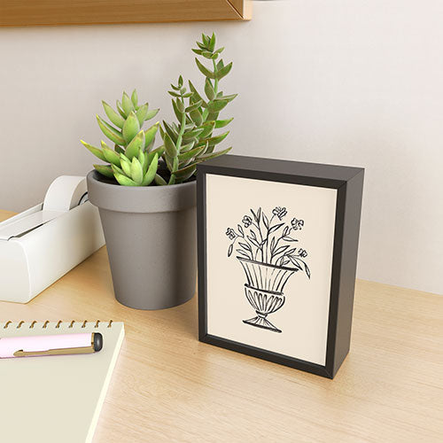 Intemporalis Garden Pot Antique Vase Flower Framed Mini Art Print