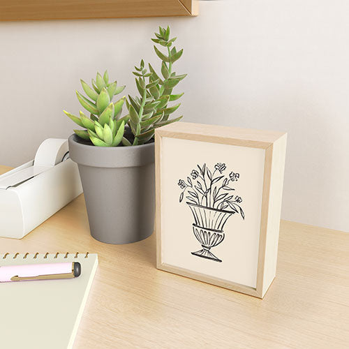 Intemporalis Garden Pot Antique Vase Flower Framed Mini Art Print
