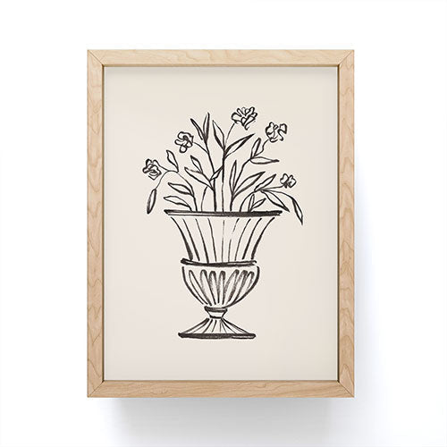 Intemporalis Garden Pot Antique Vase Flower Framed Mini Art Print