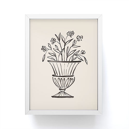 Intemporalis Garden Pot Antique Vase Flower Framed Mini Art Print