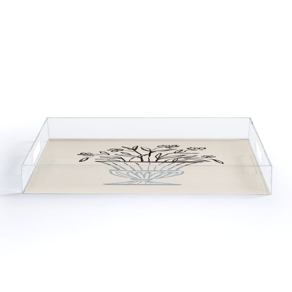 Intemporalis Garden Pot Antique Vase Flower Acrylic Tray