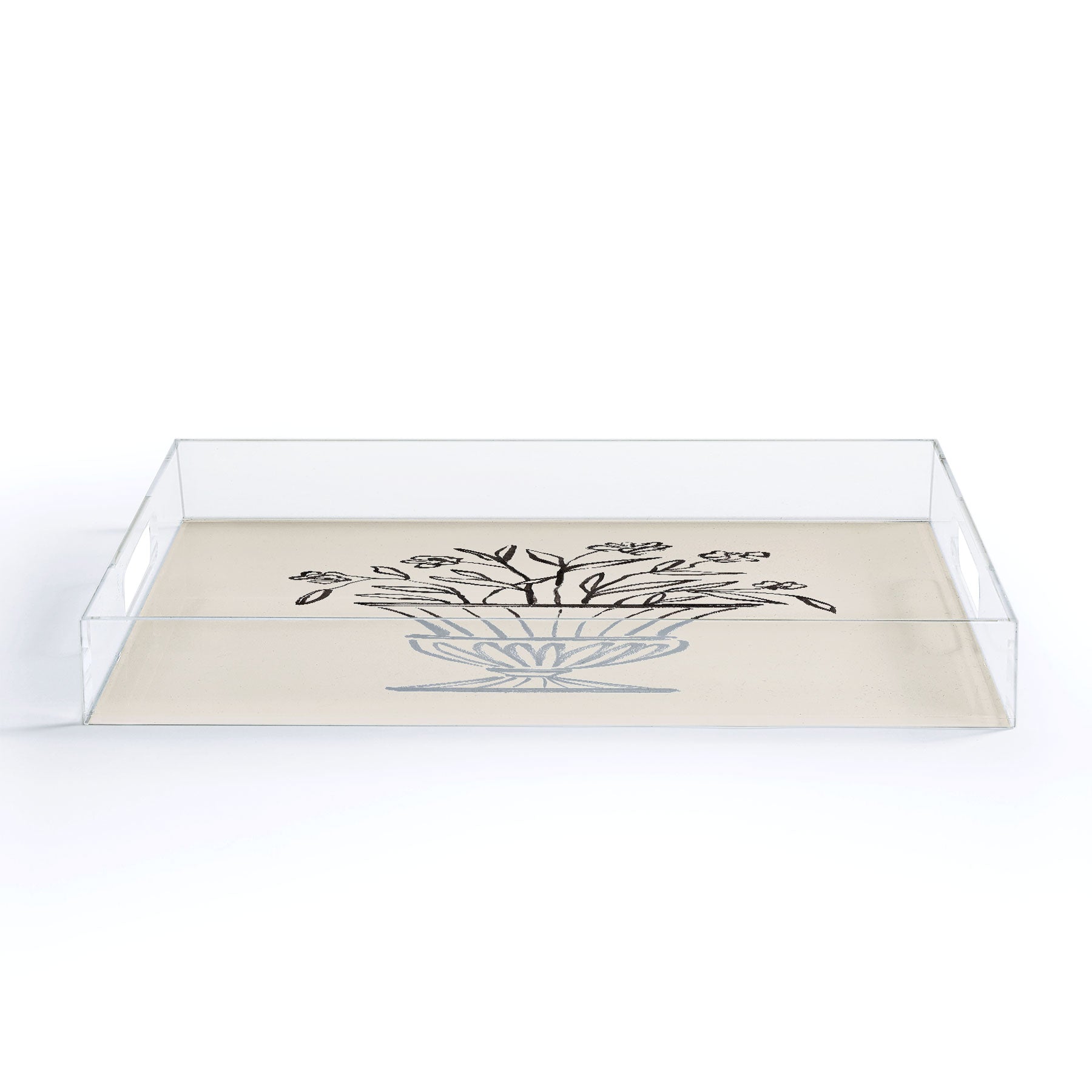 Intemporalis Garden Pot Antique Vase Flower Acrylic Tray