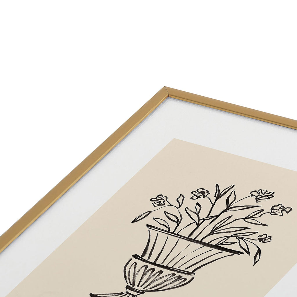 Intemporalis Garden Pot Antique Vase Flower Metal Framed Art Print
