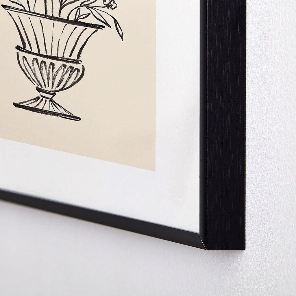 Intemporalis Garden Pot Antique Vase Flower Metal Framed Art Print