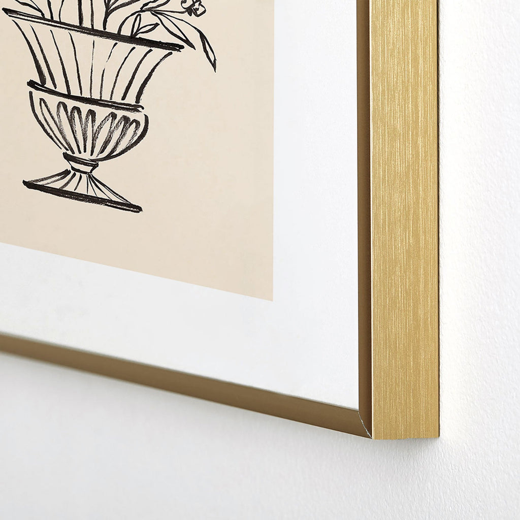 Intemporalis Garden Pot Antique Vase Flower Metal Framed Art Print