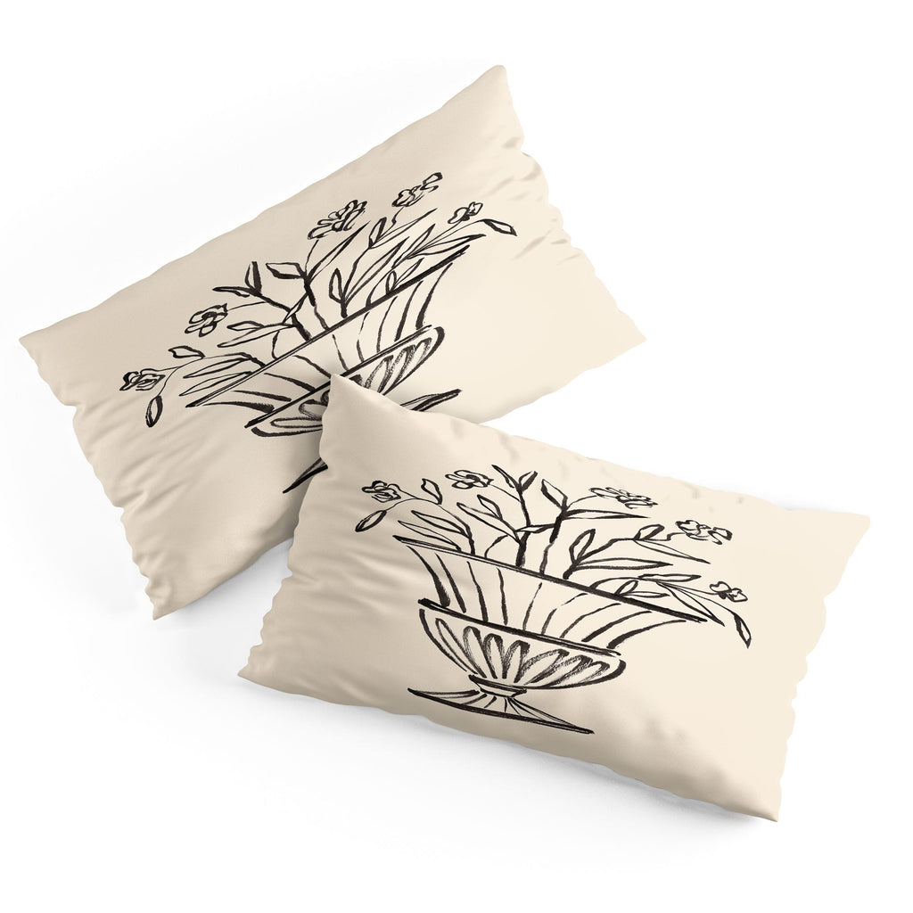 Intemporalis Garden Pot Antique Vase Flower Pillow Shams