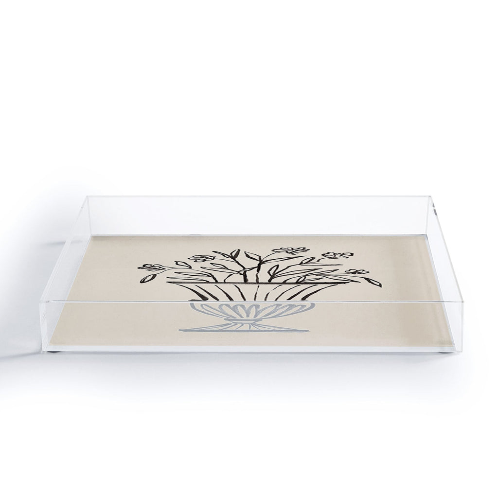 Intemporalis Garden Pot Antique Vase Flower Acrylic Tray