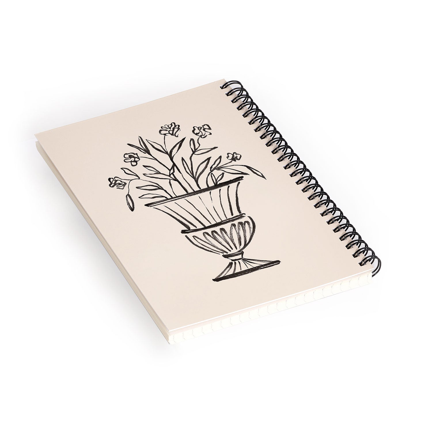 Intemporalis Garden Pot Antique Vase Flower Spiral Notebook