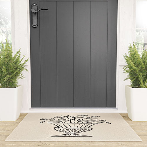 Intemporalis Garden Pot Antique Vase Flower Welcome Mat