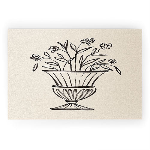 Intemporalis Garden Pot Antique Vase Flower Welcome Mat