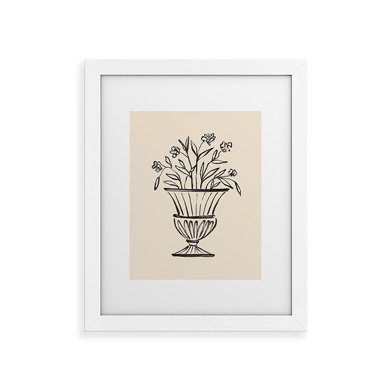 Intemporalis Garden Pot Antique Vase Flower Framed Art Print