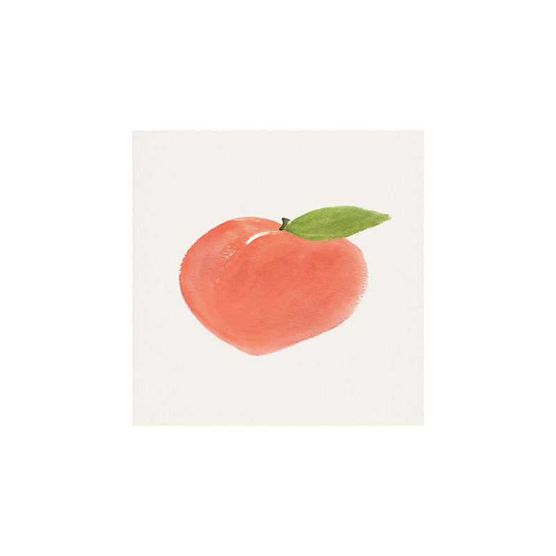 Intemporalis Peach Fruit Watercolor Painting Art Print