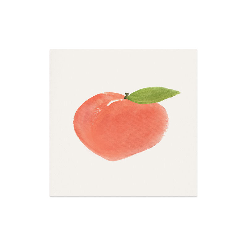 Intemporalis Peach Fruit Watercolor Painting Art Print
