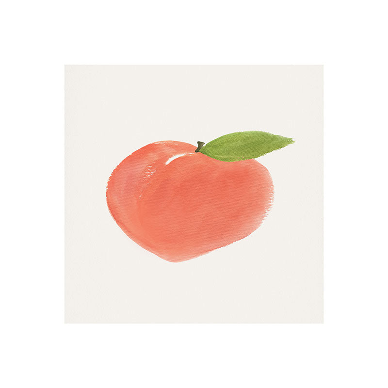 Intemporalis Peach Fruit Watercolor Painting Art Print