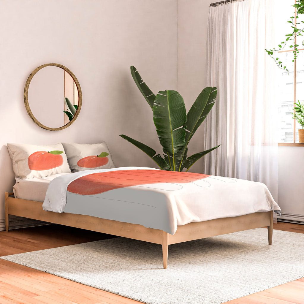 Intemporalis Peach Fruit Watercolor Painting Comforter