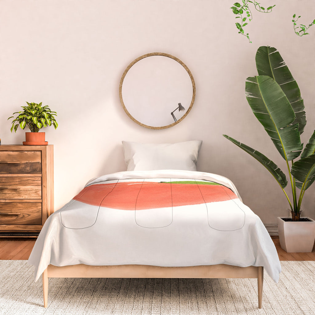 Intemporalis Peach Fruit Watercolor Painting Comforter