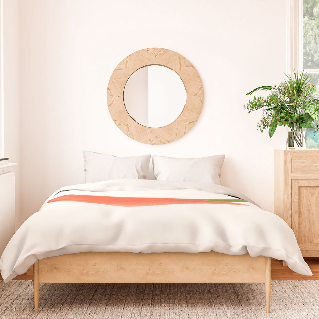 Intemporalis Peach Fruit Watercolor Painting Duvet Cover