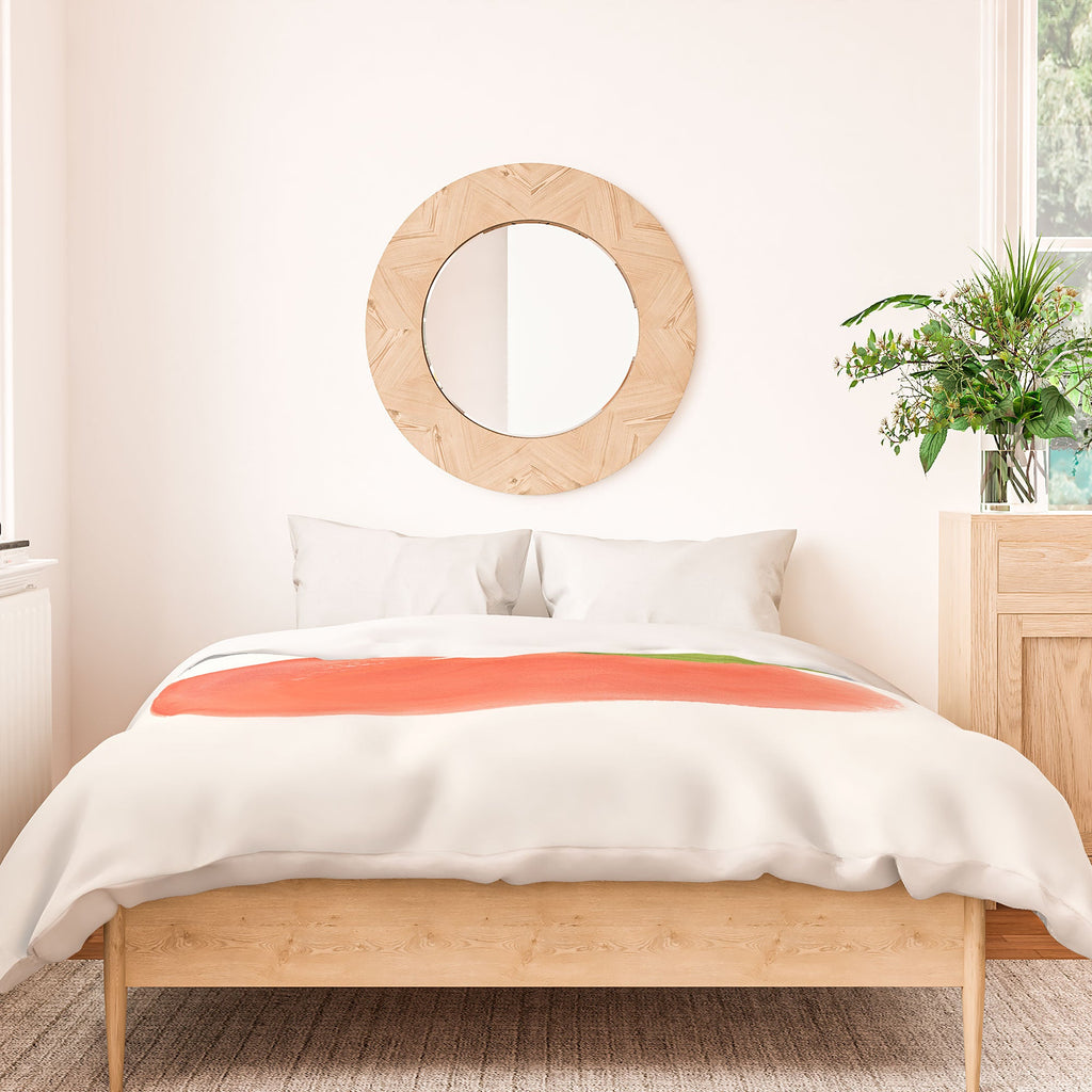 Intemporalis Peach Fruit Watercolor Painting Duvet Cover