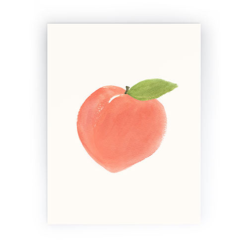Intemporalis Peach Fruit Watercolor Painting Mini Art Print
