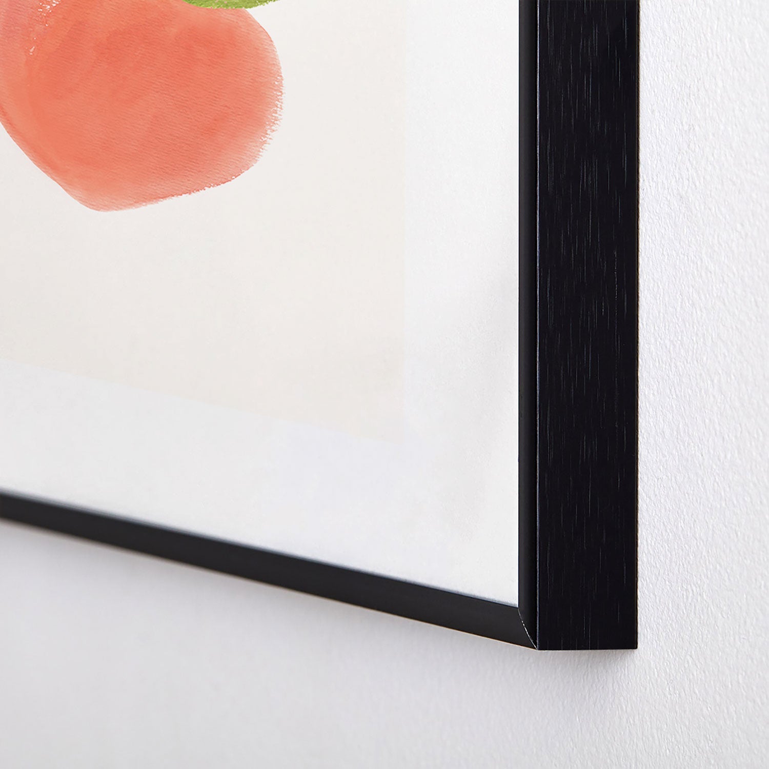 Intemporalis Peach Fruit Watercolor Painting Metal Framed Art Print