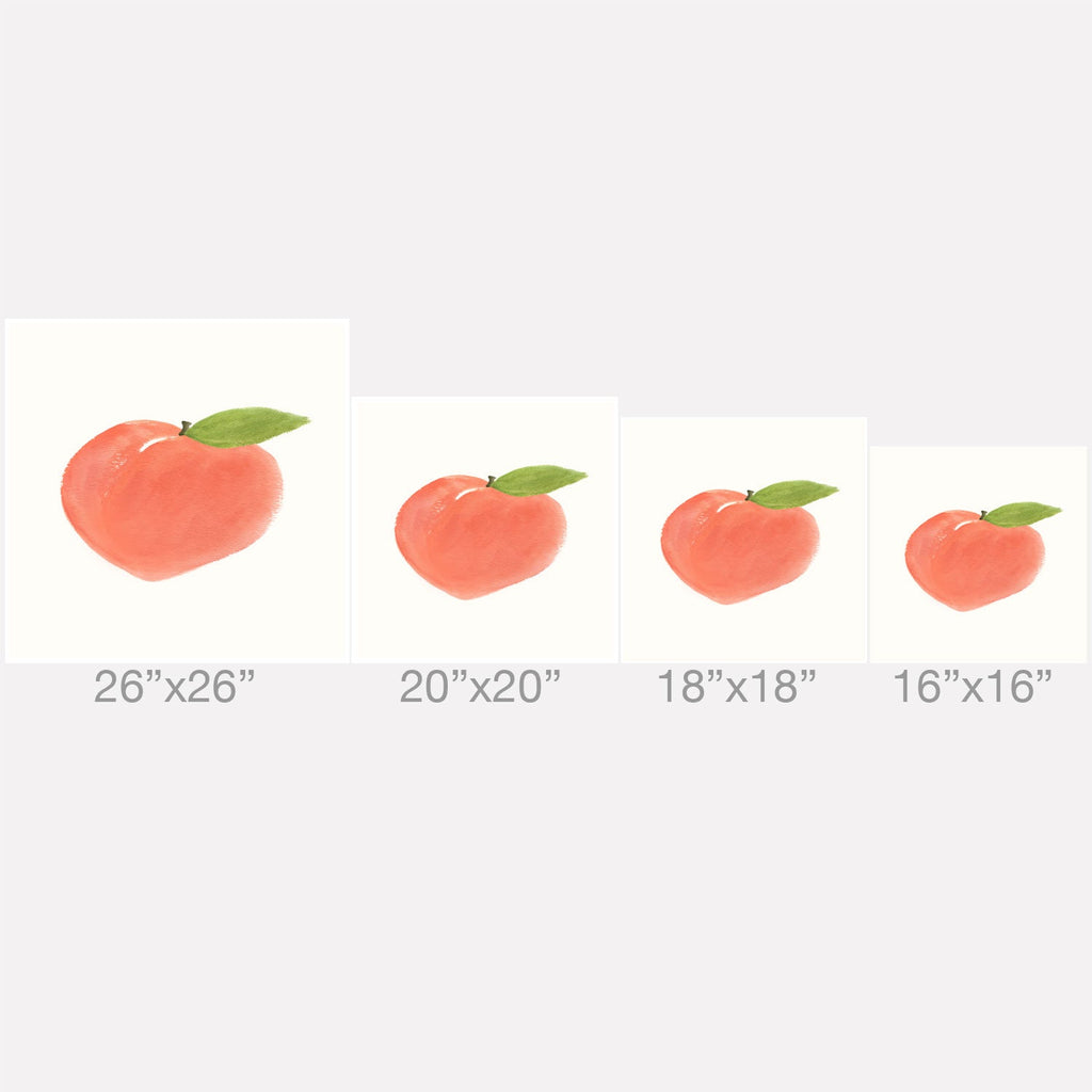 Intemporalis Peach Fruit Watercolor Painting Outdoor Throw Pillow