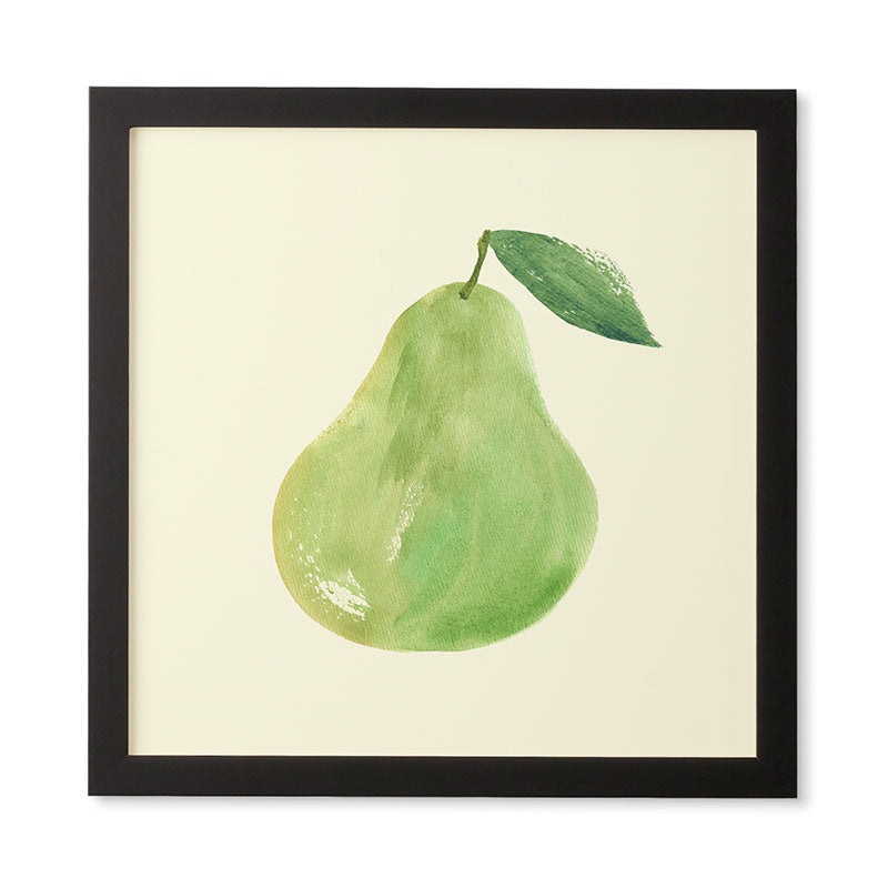 Intemporalis Pear Watercolor Illustration Framed Wall Art