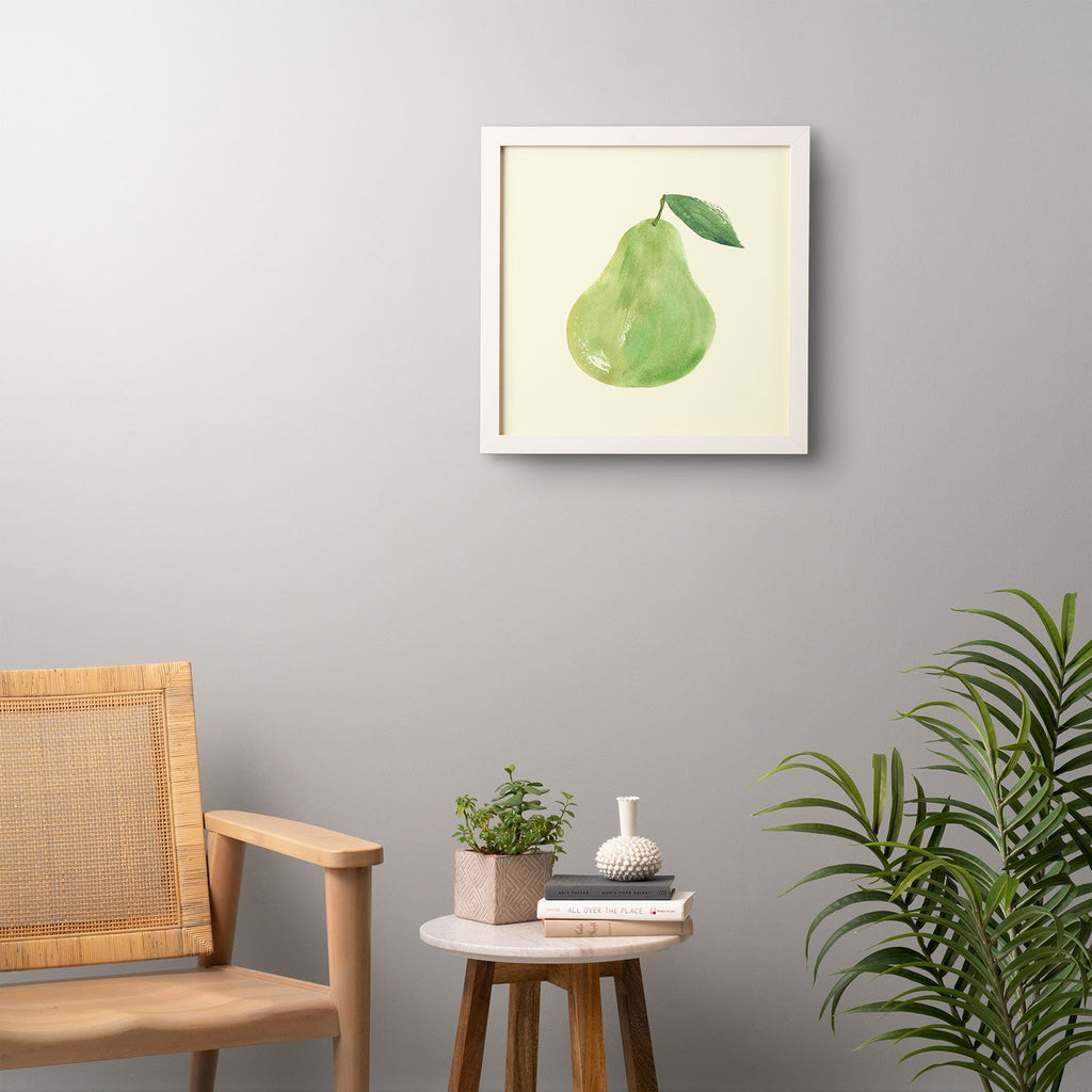 Intemporalis Pear Watercolor Illustration Framed Wall Art