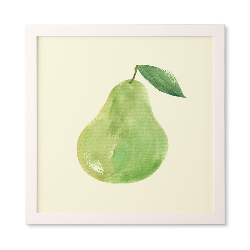 Intemporalis Pear Watercolor Illustration Framed Wall Art