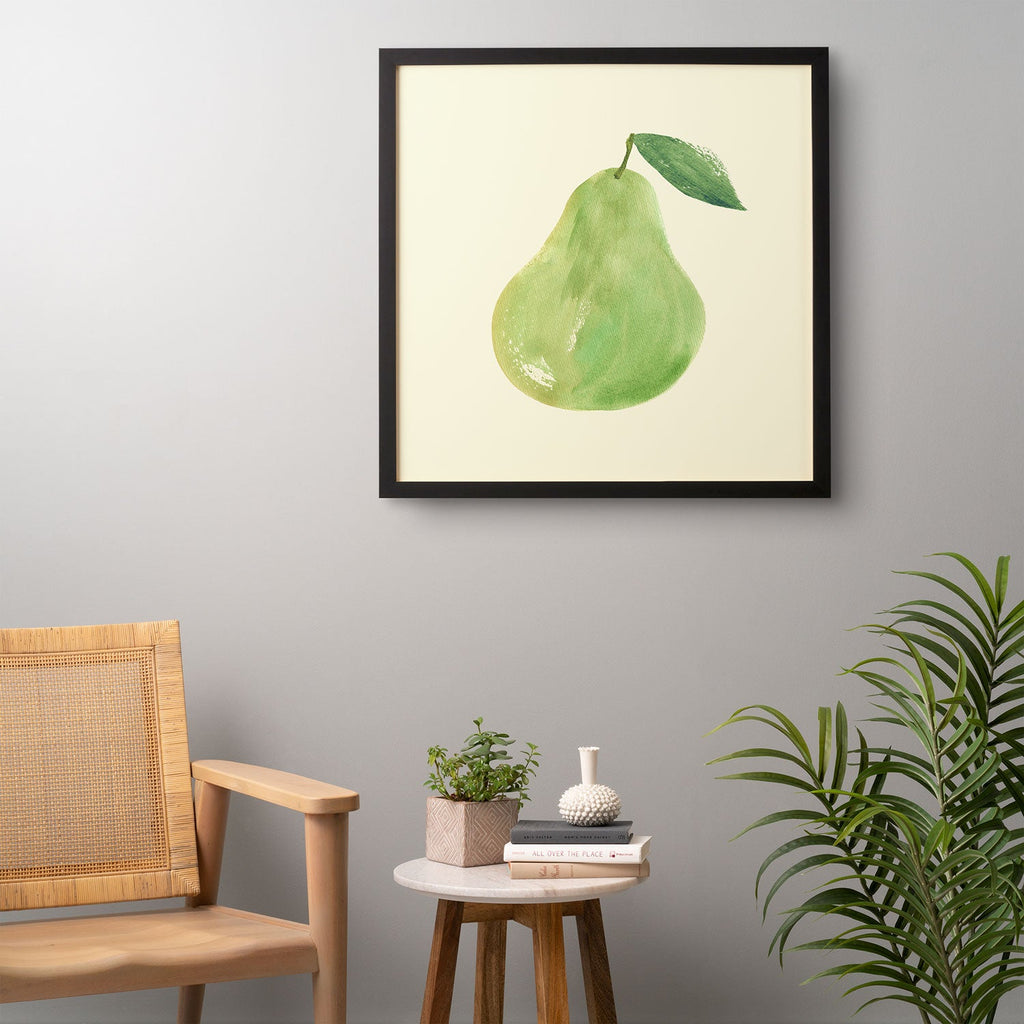 Intemporalis Pear Watercolor Illustration Framed Wall Art