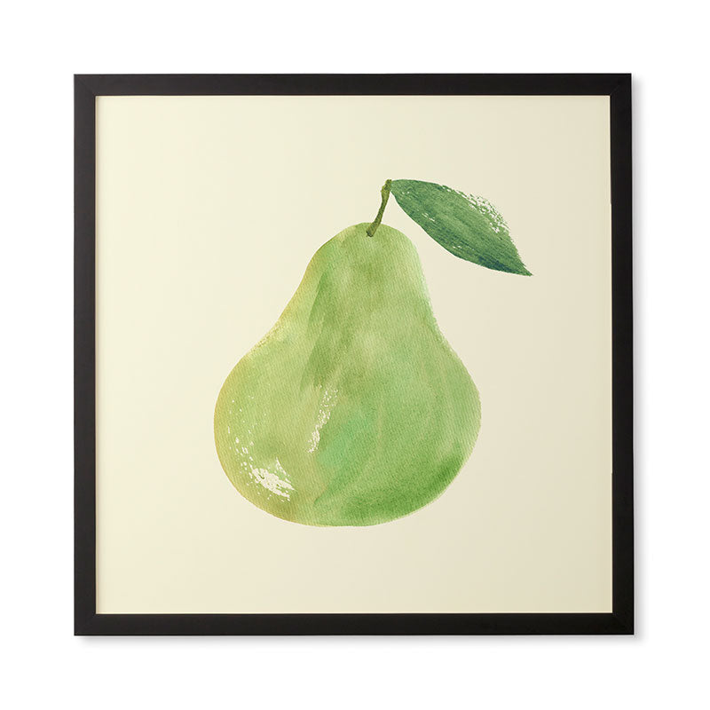 Intemporalis Pear Watercolor Illustration Framed Wall Art