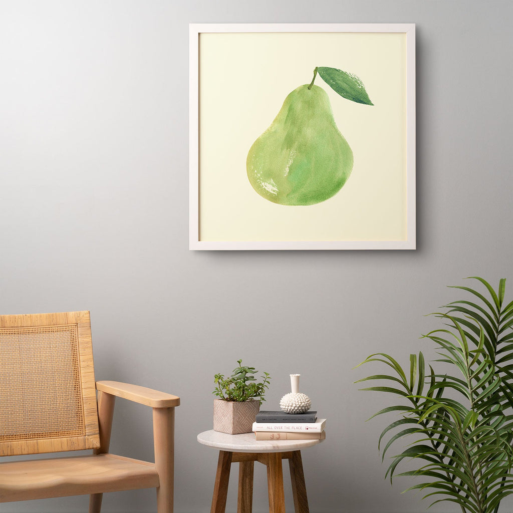 Intemporalis Pear Watercolor Illustration Framed Wall Art