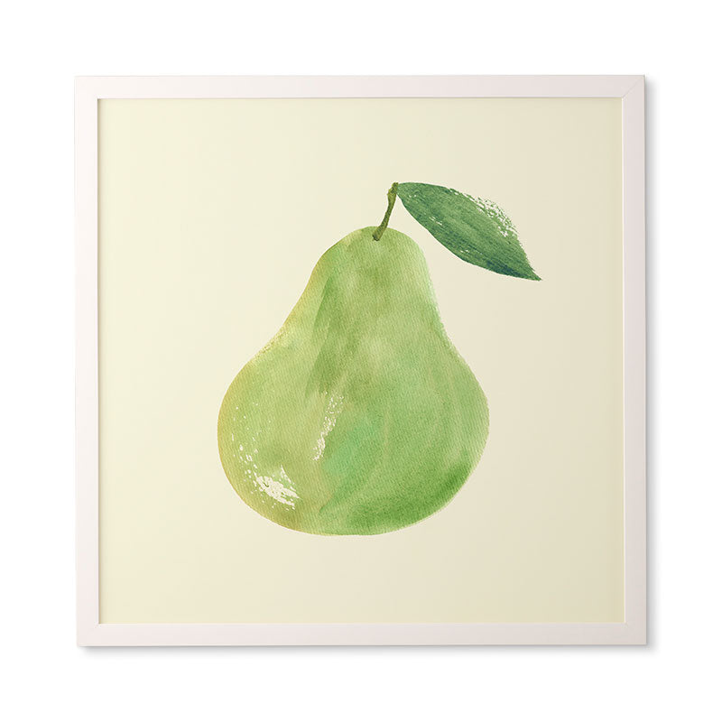 Intemporalis Pear Watercolor Illustration Framed Wall Art