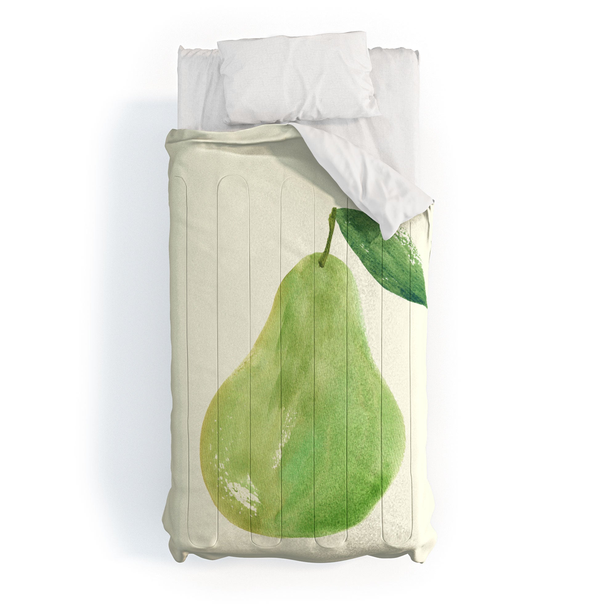 Intemporalis Pear Watercolor Illustration Comforter
