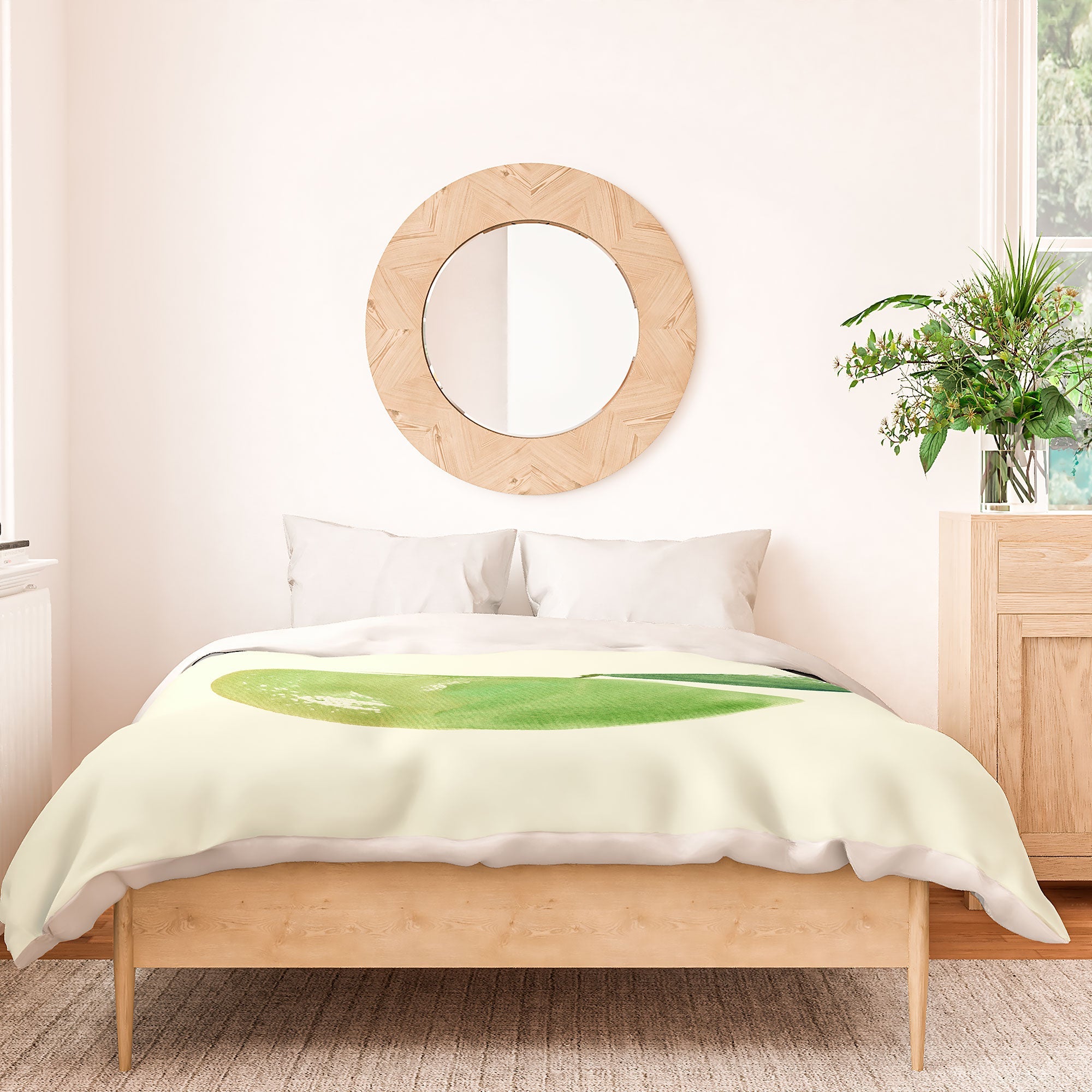 Intemporalis Pear Watercolor Illustration Duvet Cover